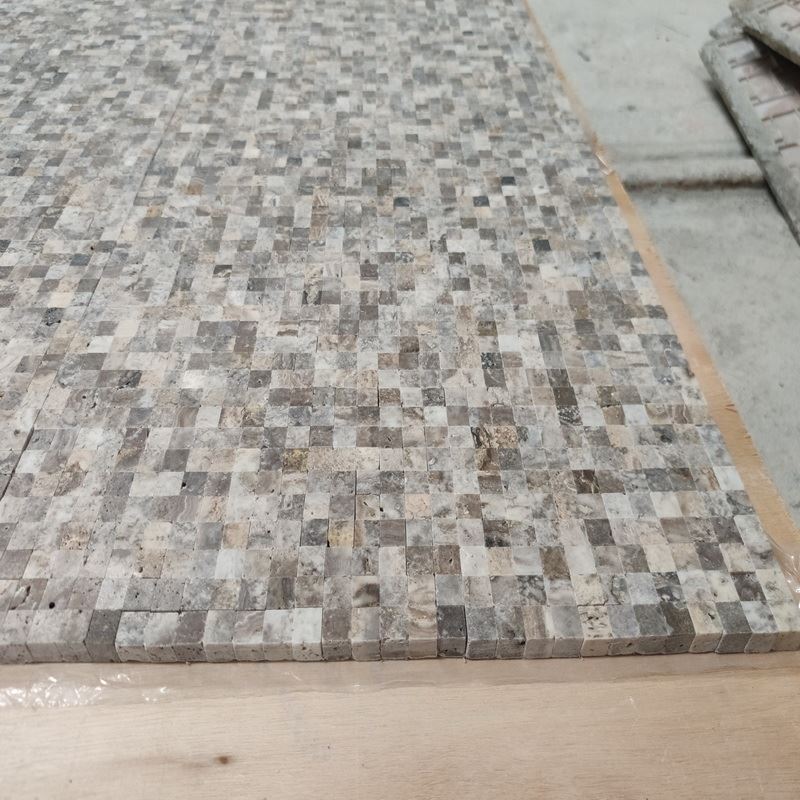 Silver grey travertine