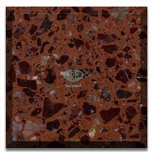 Червоний камінь тераццо